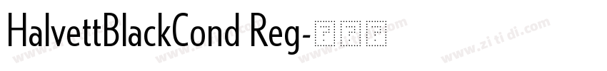 HalvettBlackCond Reg字体转换